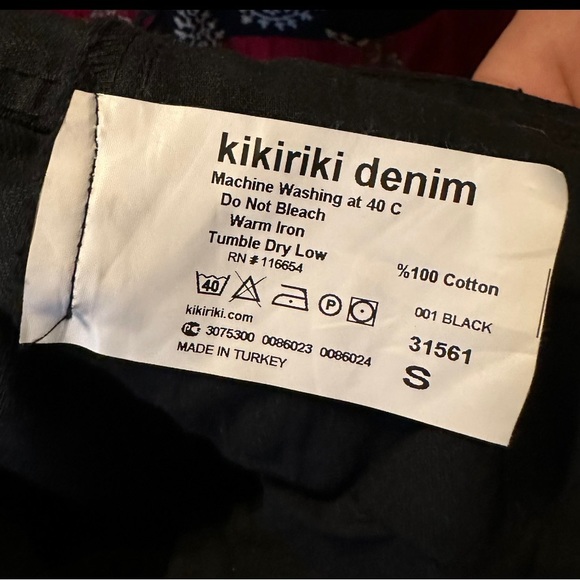 Kikiriki Black Denim Pants with Neon License Plates - Picture 3 of 4
